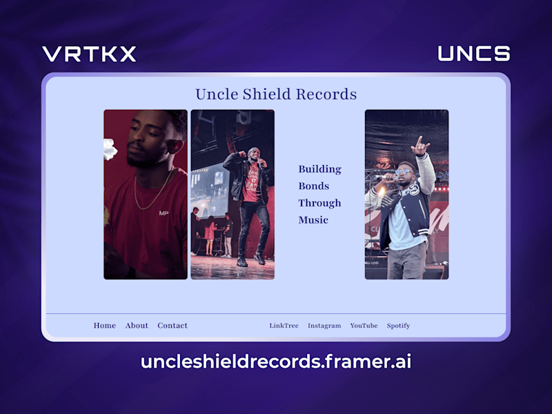 Cover image for Uncle Shield Records • Framer Website Design