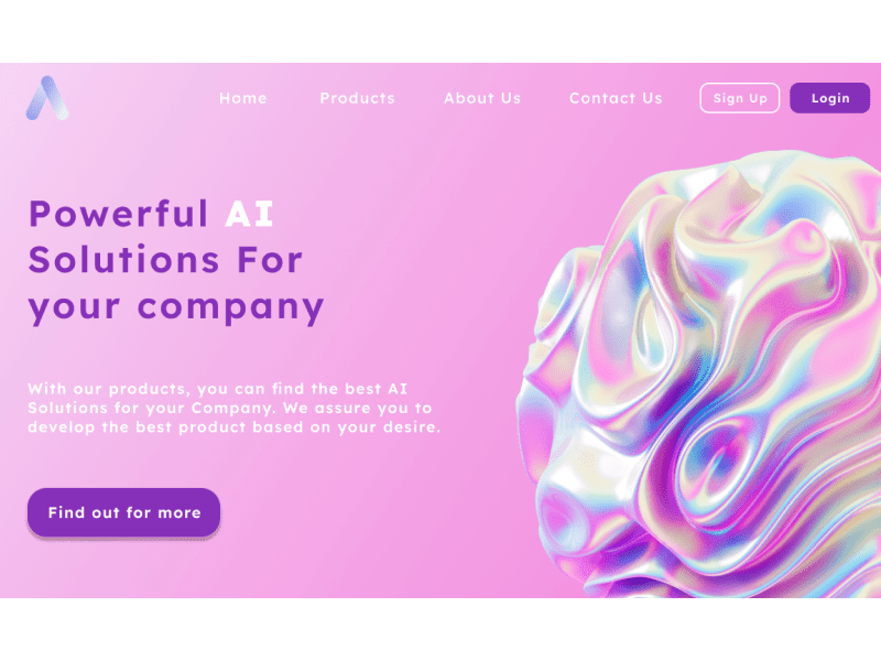 Cover image for AI Company Landing Page