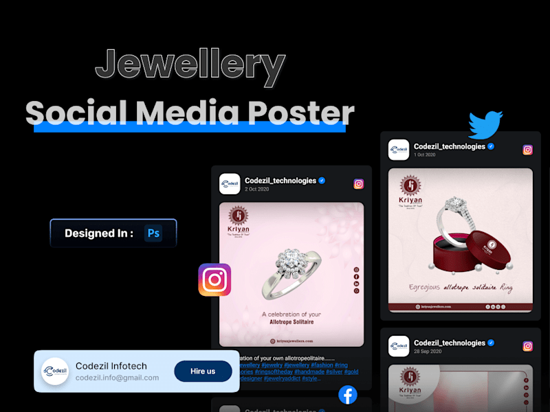 Cover image for Jewellery Social Media Posters Design