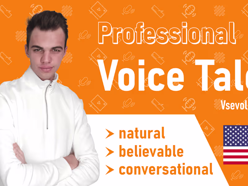 Cover image for English male voice over