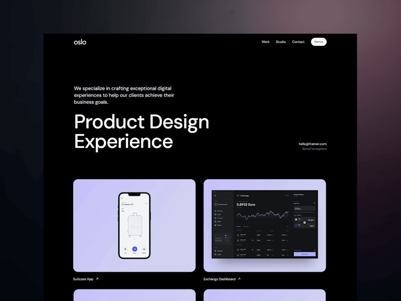 Cover image for Oslo - Framer Creative Portfolio Template