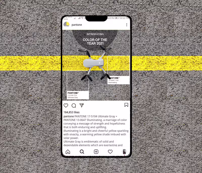 Cover image for Pantone Color Reveal | Web UI & Social Media Post on Behance