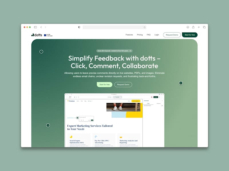 Cover image for dotts Website Launch: Simple Feedback Tool