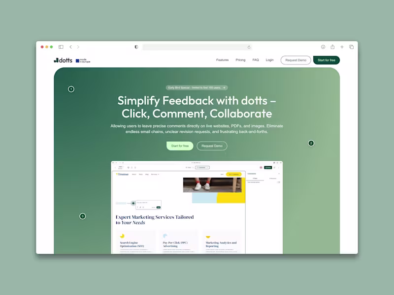 Cover image for dotts Website Launch: Simple Feedback Tool