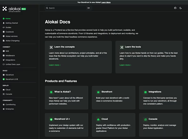 Cover image for Alokai Developer Documentation Overhaul and CLI Project
