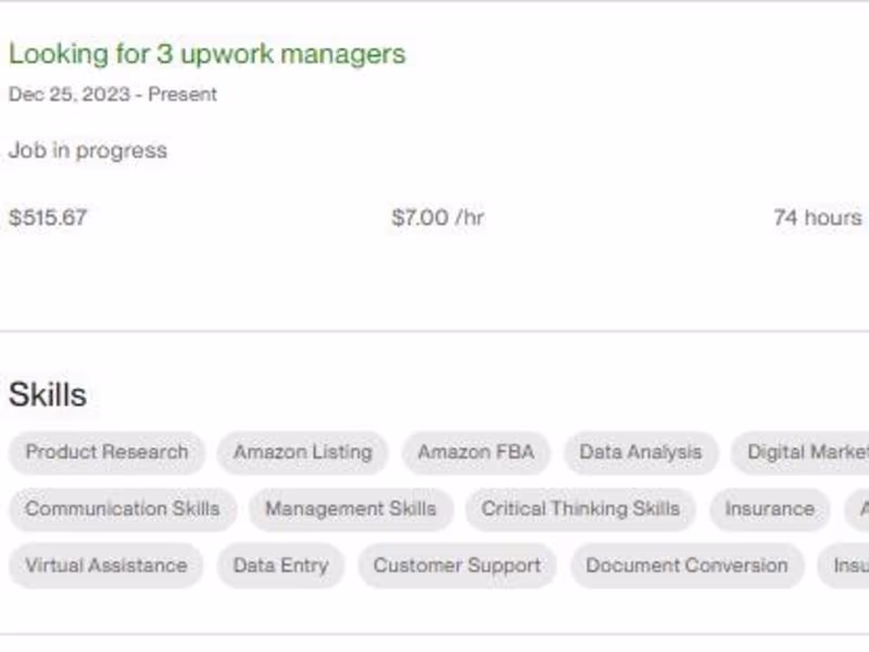 Cover image for Looking for 3 Upwork managers