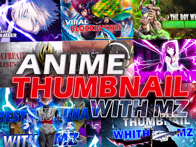 Cover image for You will get Eye Catchy Anime YouTube Thumbnail