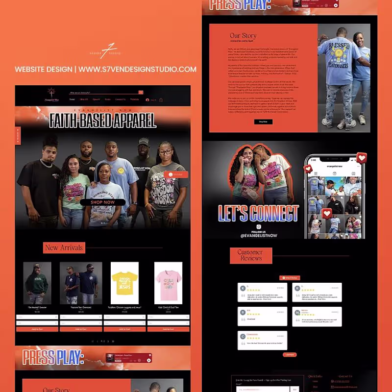 Cover image for Faith-Based Apparel Web Design