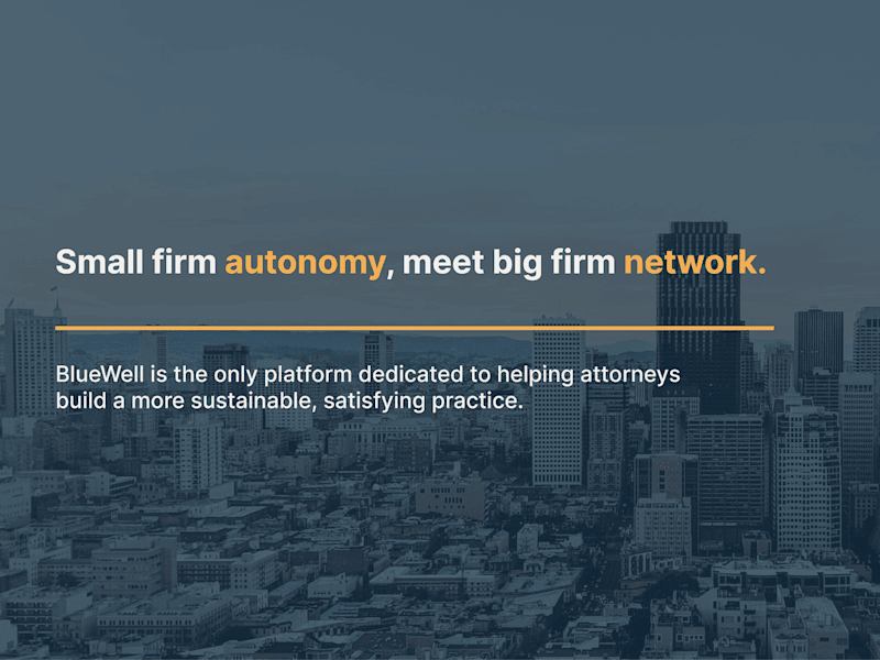 Cover image for BlueWell - Law Firm Growth Platform