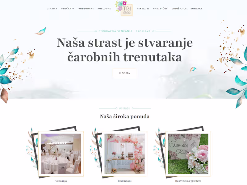 Cover image for Tri Cvetica - Flower and Decoration buissnes