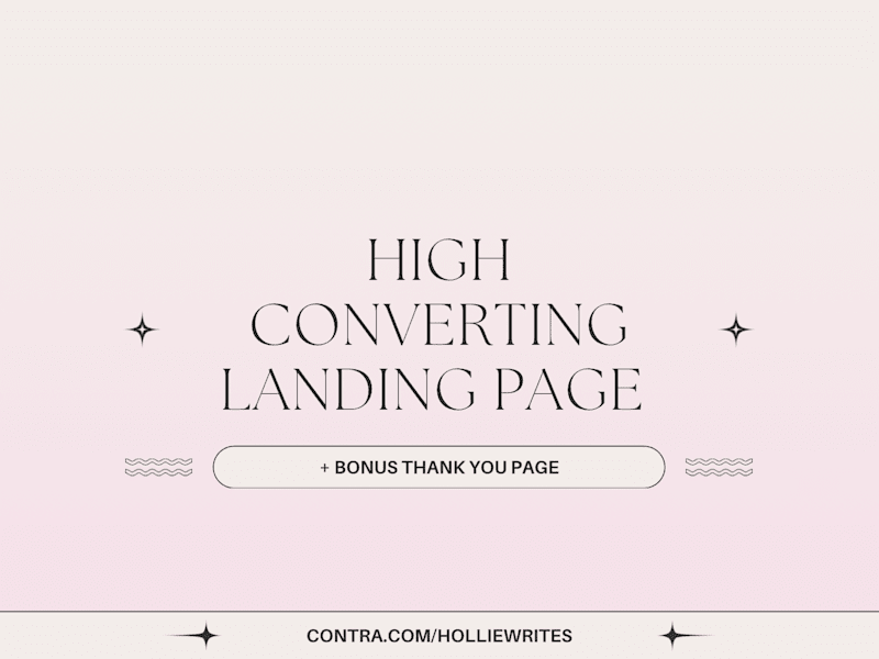 Cover image for High converting landing page + thank you page