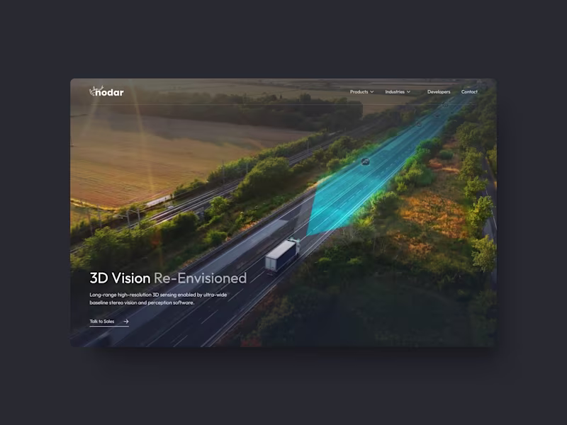 Cover image for NODAR Website Redesign: Clarity for 3D Vision Tech