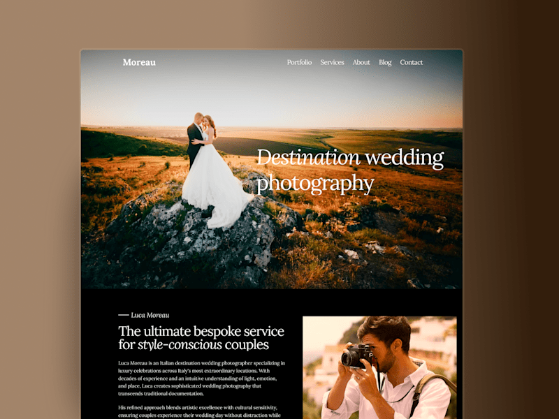 Cover image for Luka Moreau Photography Website Development
