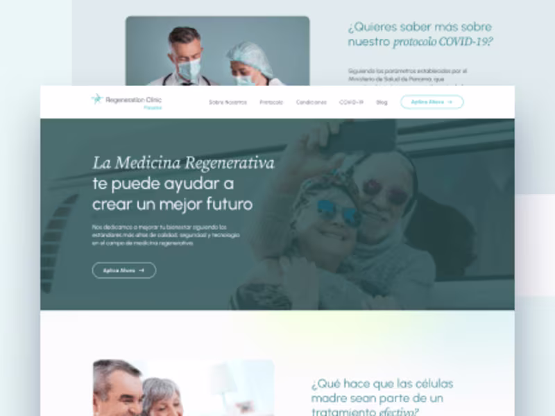 Cover image for Website Design | Regeneration Clinic of Panama