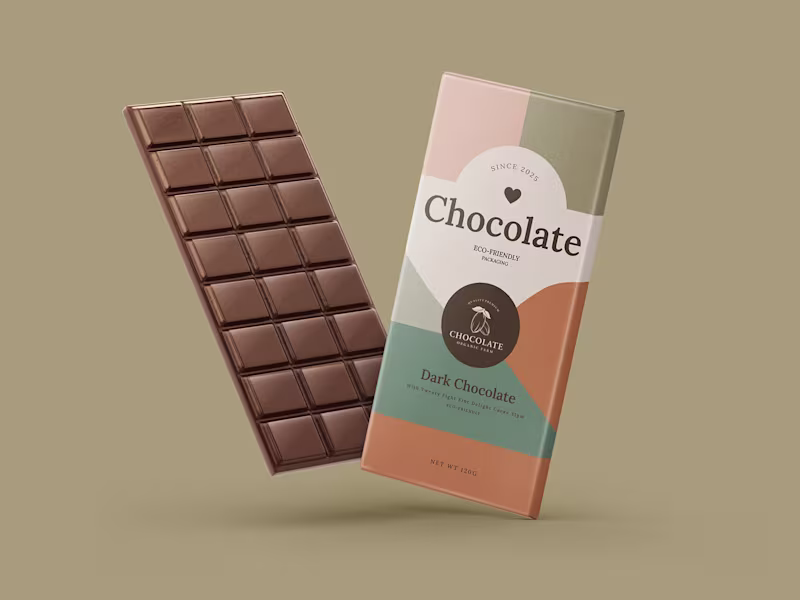 Cover image for Chocolate Bar Label Packaging Design
