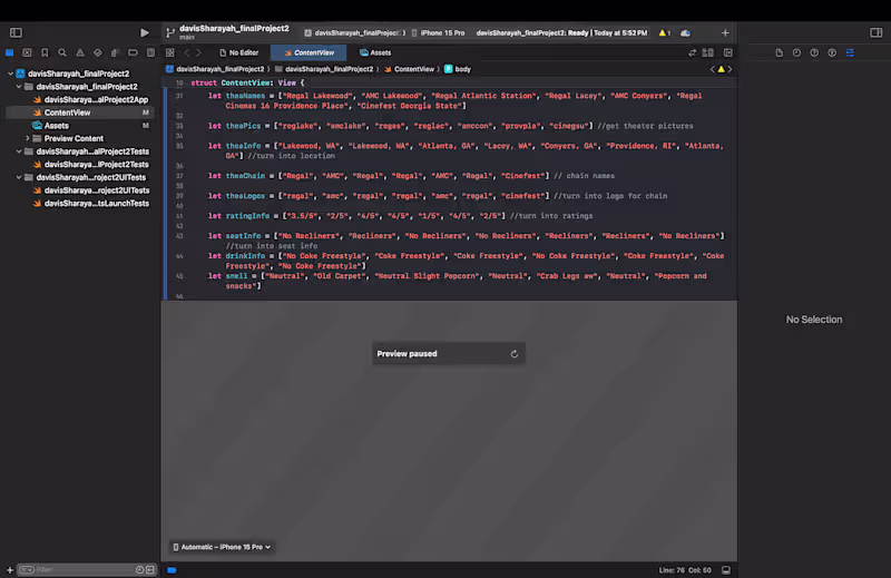 Cover image for Movie Theater Review App Development