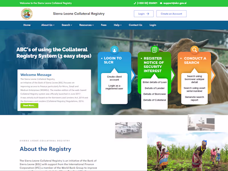 Cover image for COLLATERAL REGISTRY SYSTEM