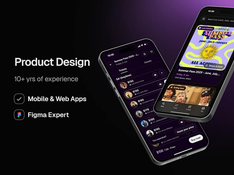 Cover image for Product Design (UX/UI)  - Mobile & Web Apps
