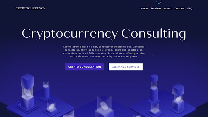 Cover image for Website For Crypto Currency Services 