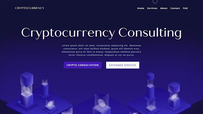 Cover image for Website For Crypto Currency Services 