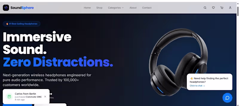 Cover image for SoundSphere - Headphones Store