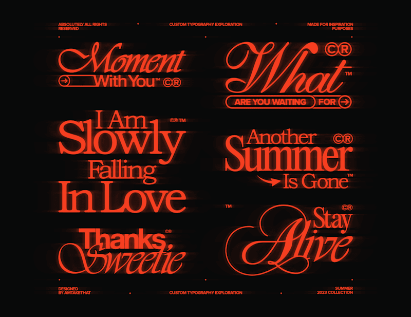 Cover image for Summer 2023 - Typography Exploration :: Behance