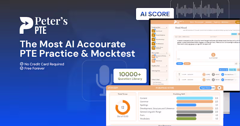 Cover image for The Most AI Accurate PTE Practice & Mocktest