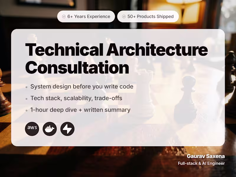 Cover image for Technical Architecture Consultation