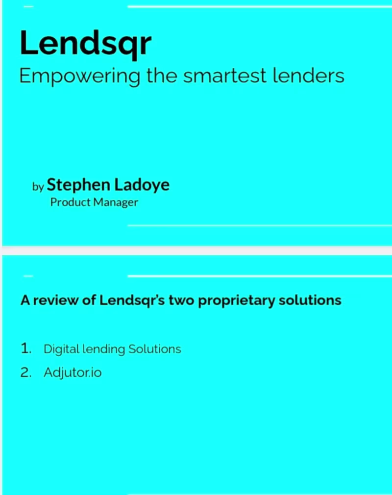 Cover image for A review of Lendsqr's two