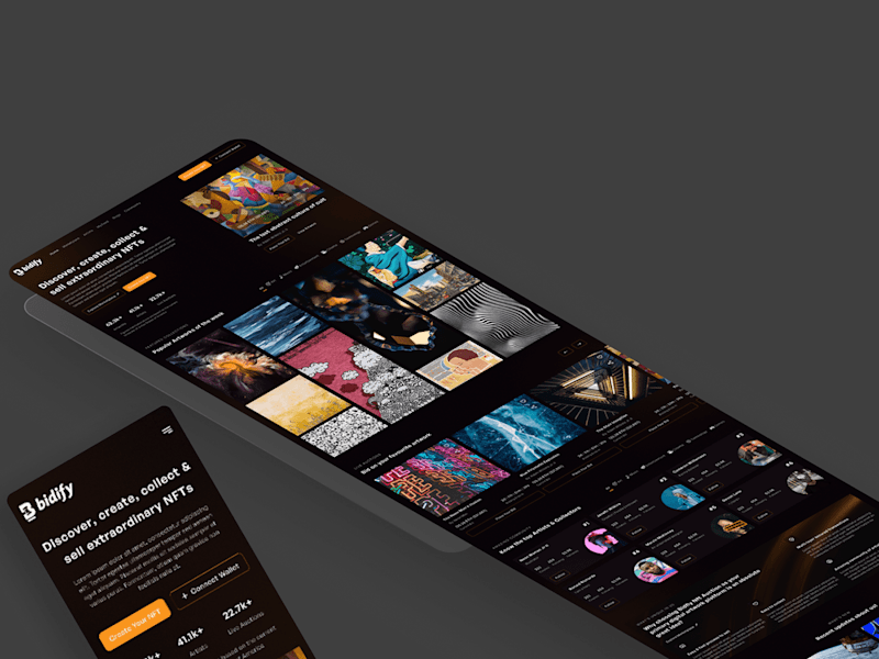 Cover image for NFT landing page design