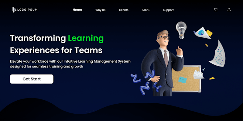 Cover image for Saas app landing Page UX UI Design on Behance