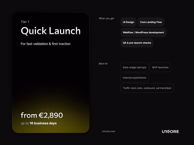 Cover image for Quick Launch — MVP Design & Development