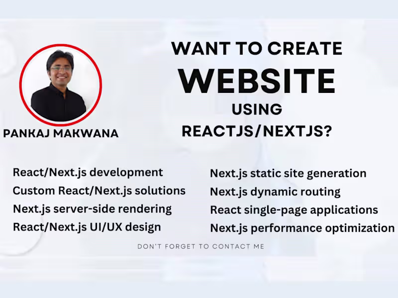 Cover image for React/Next.js Development & Design Services for Web Apps