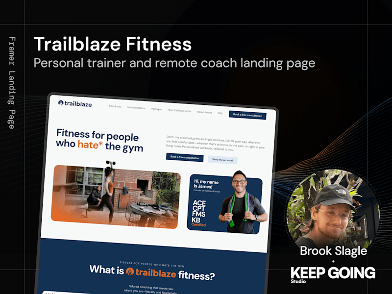 Cover image for Framer Landing Page for Fitness Coach (trailblazefitness.com)