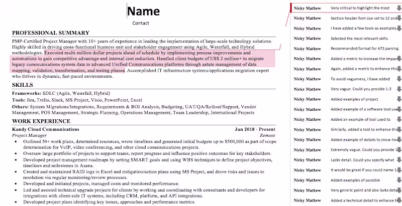 Cover image for ATS Optimized Project Manager Resume Sample