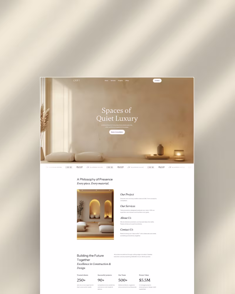 Cover image for Quiet : Responsive Minimal Website Template For Framer