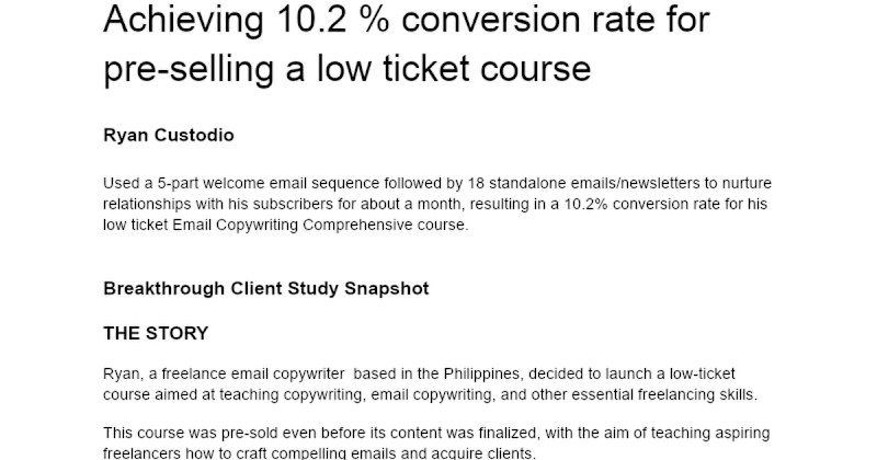 Cover image for Email Marketing Success for Course Pre-Sale