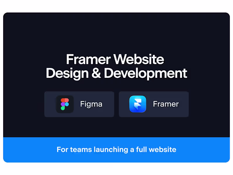Cover image for Framer Website Design & Development