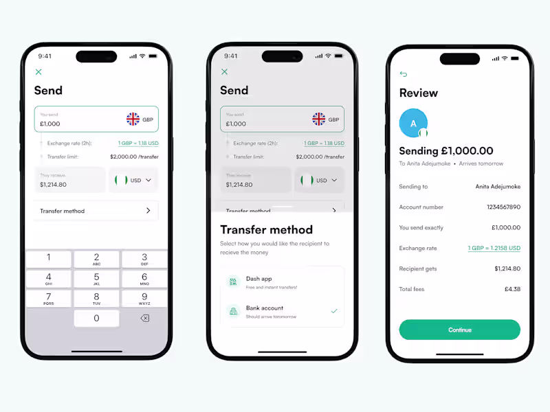 Cover image for Redesign of Dash Remittance App for UK Market