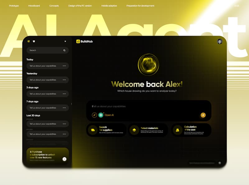 Cover image for AI BuildHub® – SaaS /  AI platform Chatbot & UI/UX Design