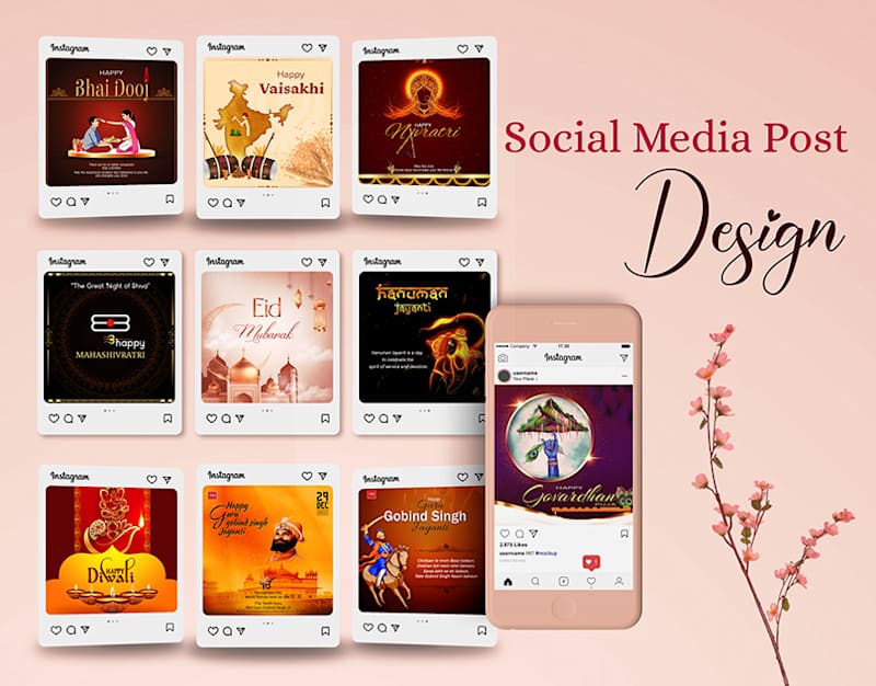 Cover image for Social Media Posts for Celebrations on Behance