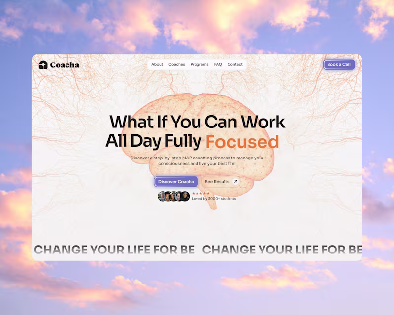 Cover image for Coacha Framer Landing Page