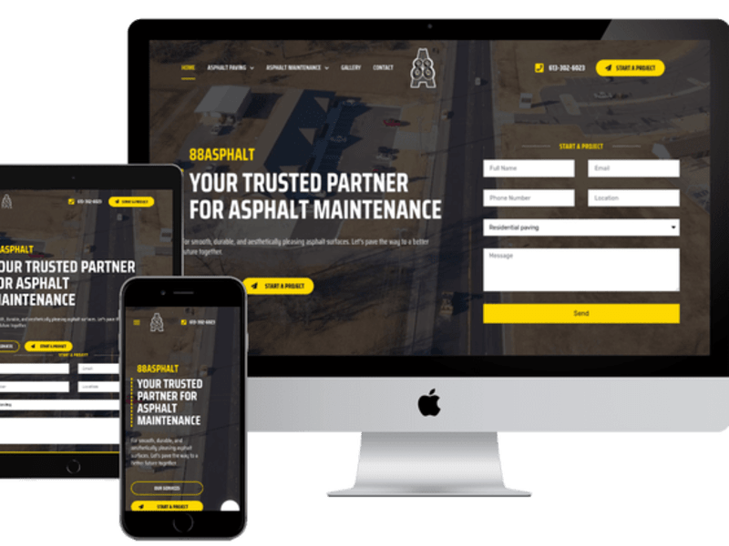 Cover image for Website design for an Asphalt company
