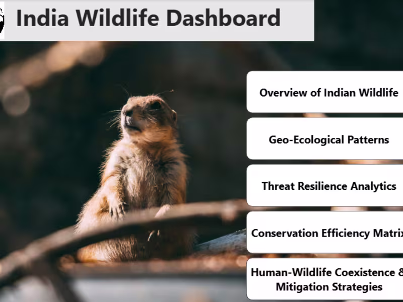 Cover image for Indian Wildlife Dashboard