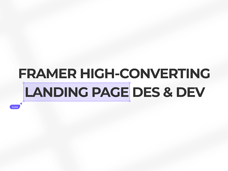 Cover image for Landing Page in Framer