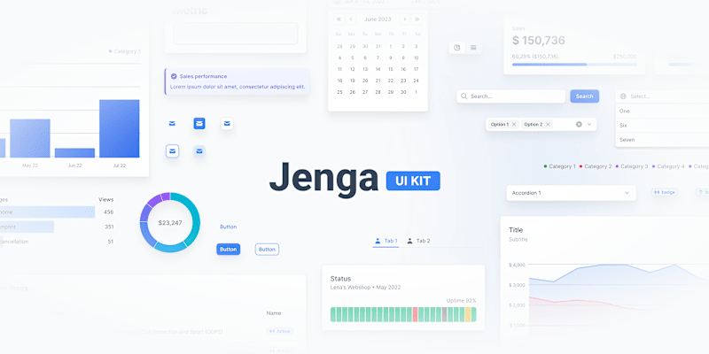 Cover image for Jenga UI library - Easy to use design system for figma