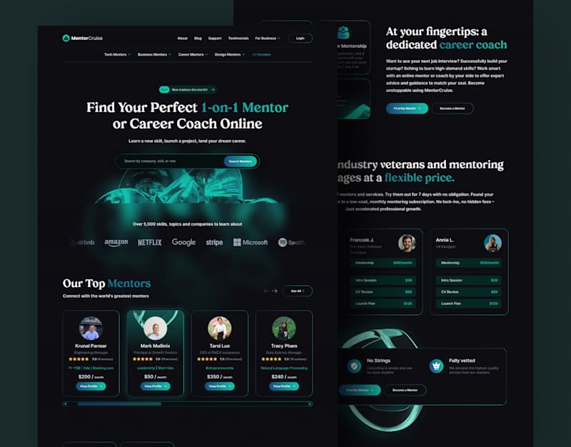 Cover image for Mentor Cruise Website Design