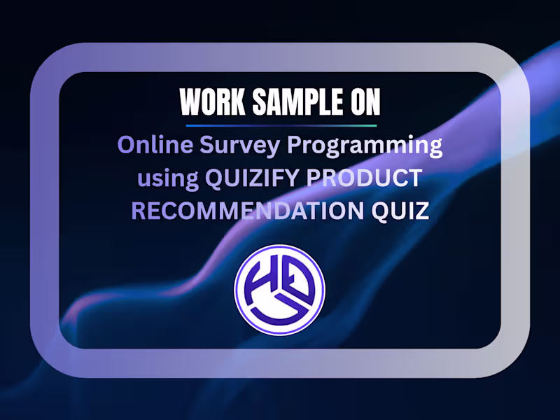 Cover image for QUIZIFY PRODUCT RECOMMENDATION QUIZ