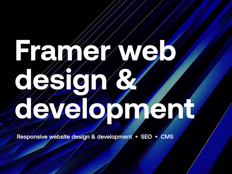 Cover image for Framer Website Design & Development