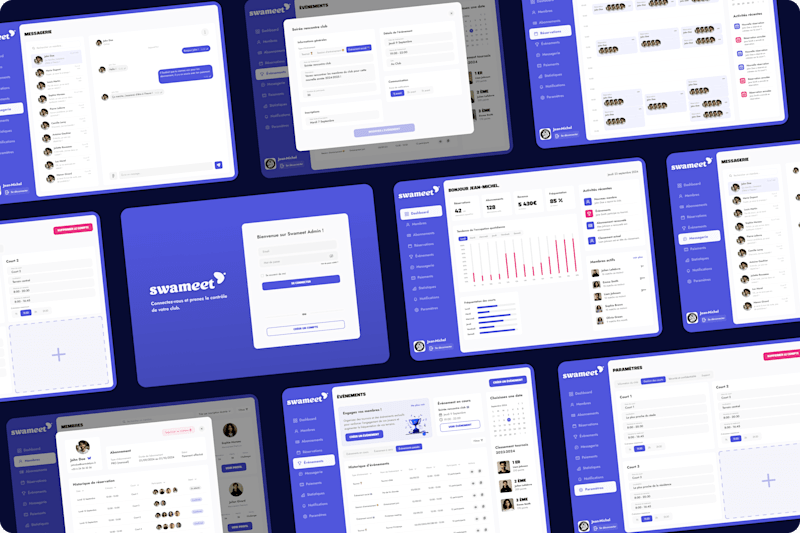 Cover image for Swameet web dashboard – Admin panel for padel courts